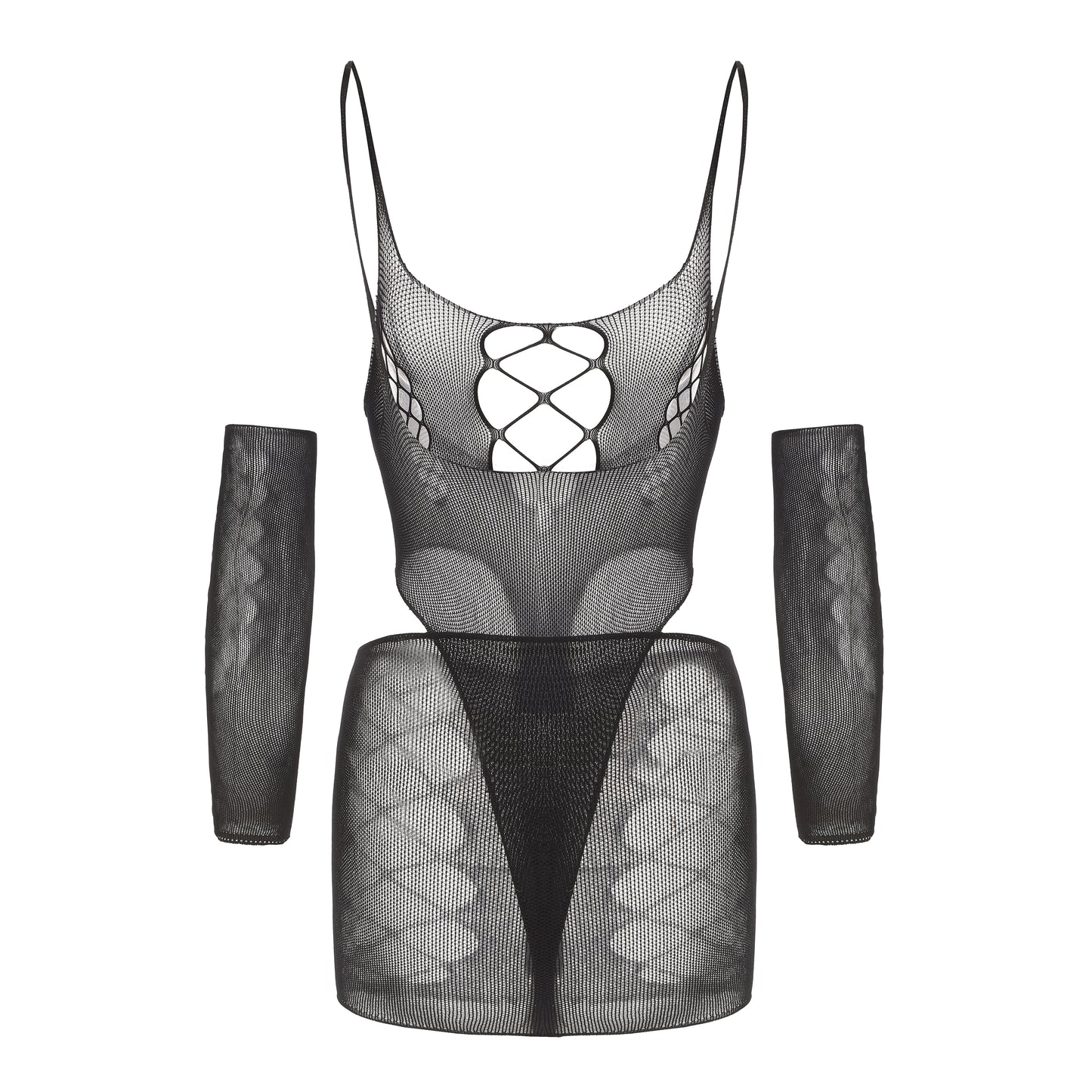 sexy black cutout mini dress